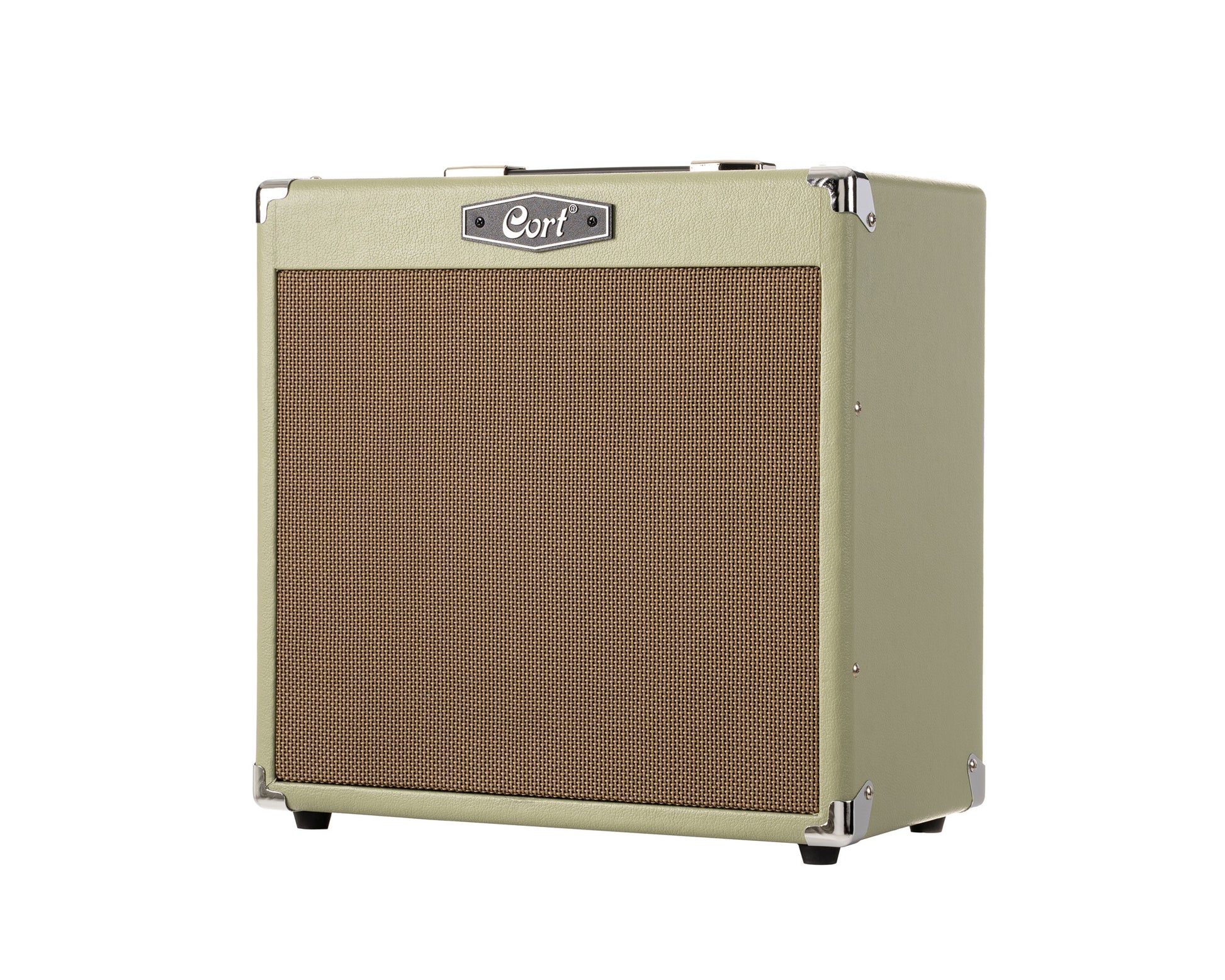 Ampli guitare 30W, 1x 10", 2 canaux, égaliseur 3 bandes, réverb, entrée Bluetooth, entrée CD/MP3 mini-Jack, vert pale