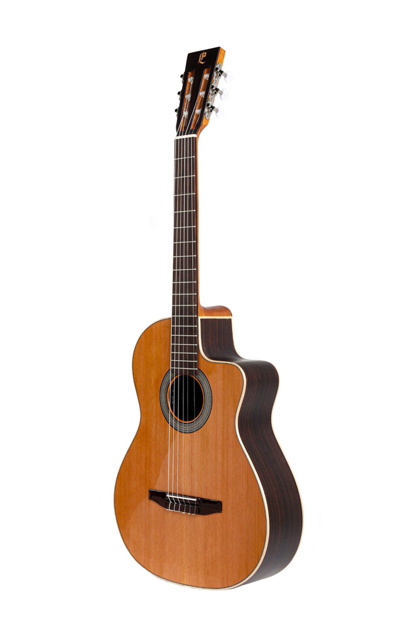 CROSSOVER-CD, pan coupé, EQ Fishman Sonitone, table cèdre massif, fond & éclisses palissandre, satiné, table brillante