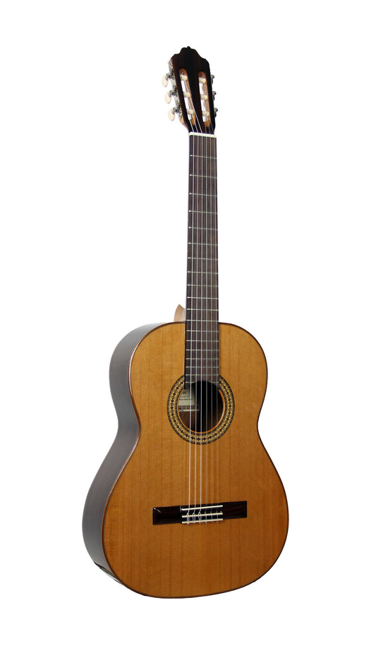 MOD.3, table cèdre massif, fond & éclisses acajou, touche palissandre