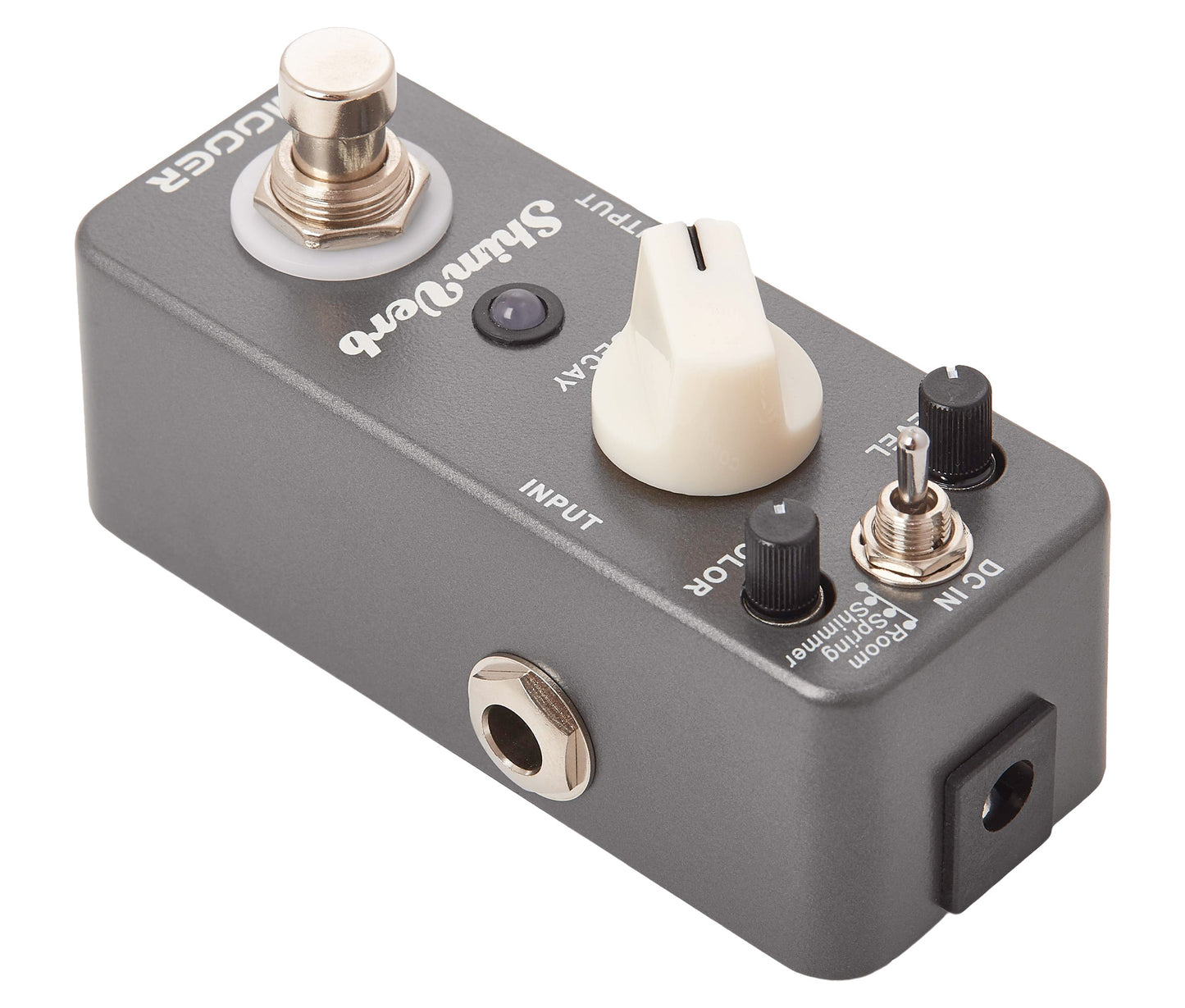 Pédale SHIMVERB, réverb numérique 3 modes (Room, Spring, Shimmer), boîtier métal, true bypass, gris