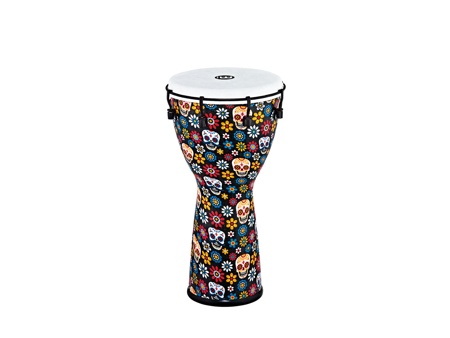 Djembé Meinl Alpine 10", hauteur 51cm, peau synthétique, poids léger, finition Day of the Dead