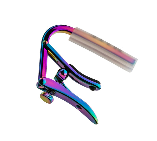 Capo Royale Paua Pearl C1P, pour guitares cordes acier (acoustiques et électriques), finition titane haute-qualité, Paua Pearl