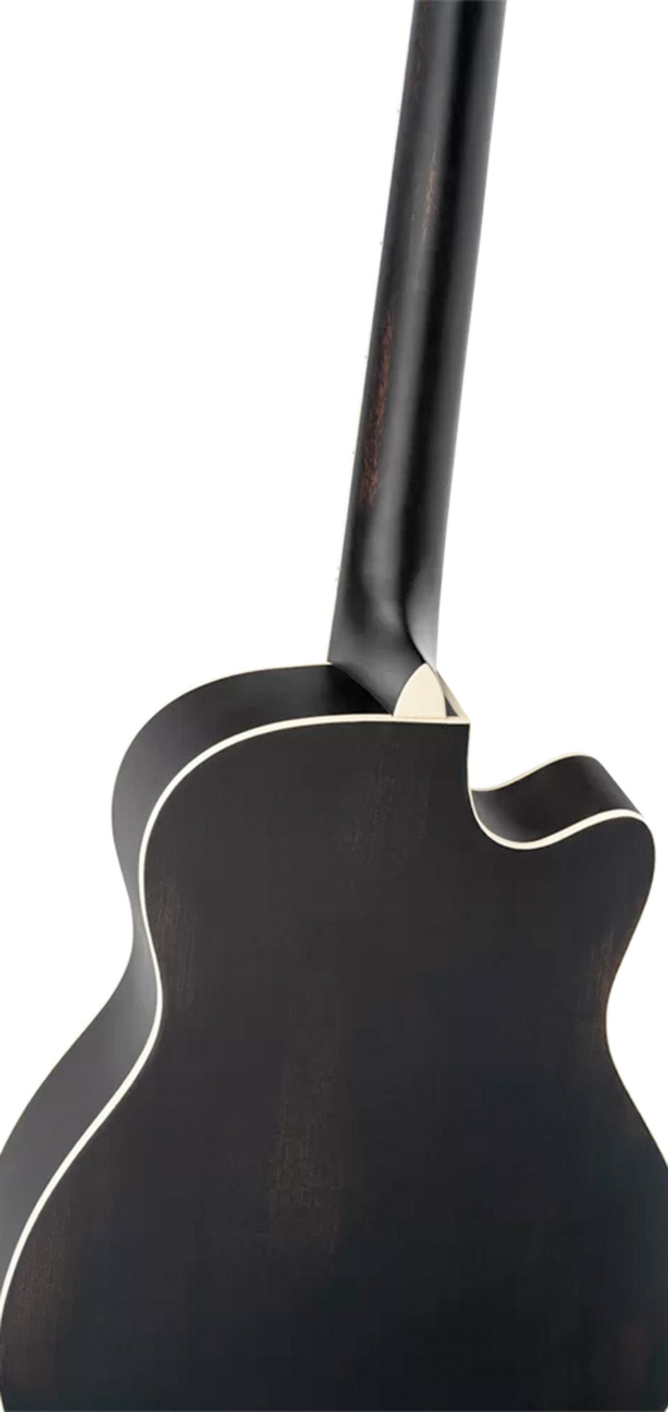 RRG40CE, pan coupé, table acajou, f/e acajou, manche acajou, touche blackwood, micro Lipstick, noir satiné, gaucher