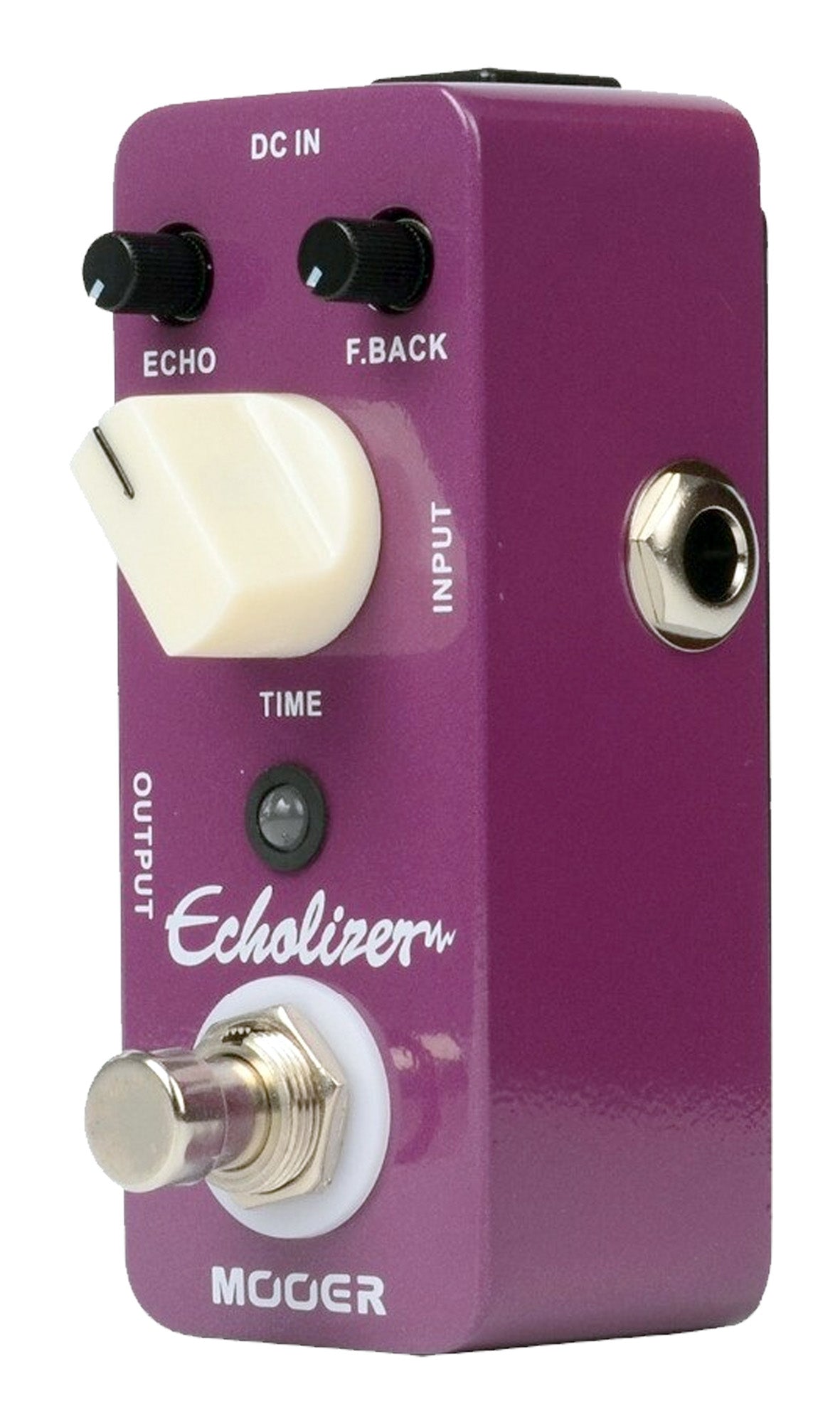 Pédale ECHOLIZER, délai numérique (25-600ms), son chaleureux proche d'un délai analogique, boîtier métal, true bypass, violet