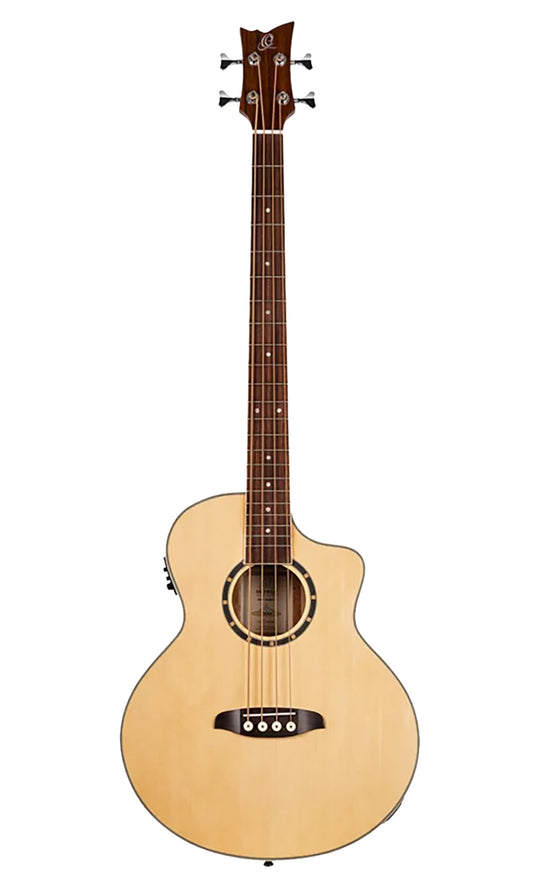 D7CE-4, basse 4 cordes, pan coupé, EQ Ortega MagusPro, table épicéa, f/e acajou, manche acajou, naturel satiné