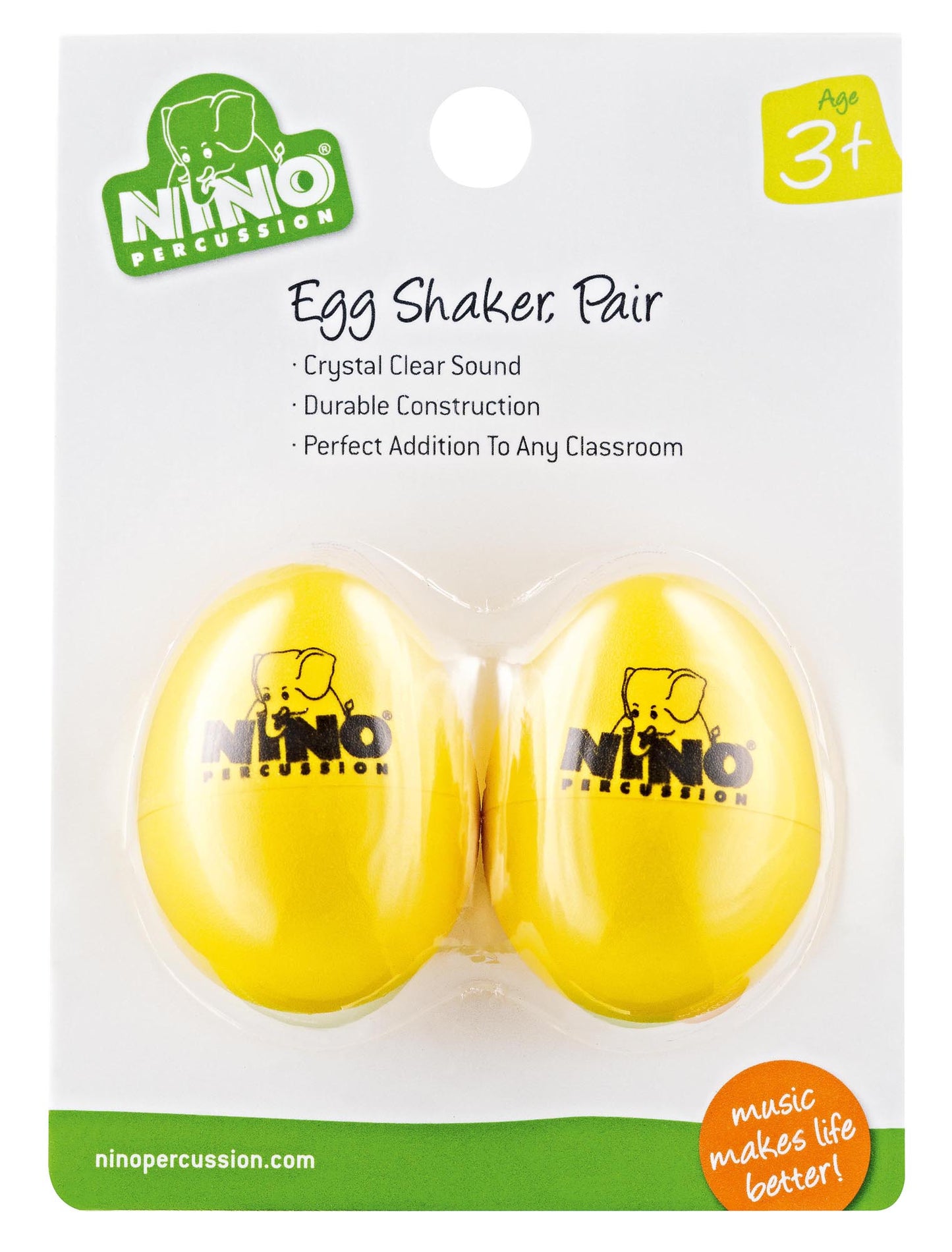 PAIRE OEUF-SHAKER NINO JAUNE
