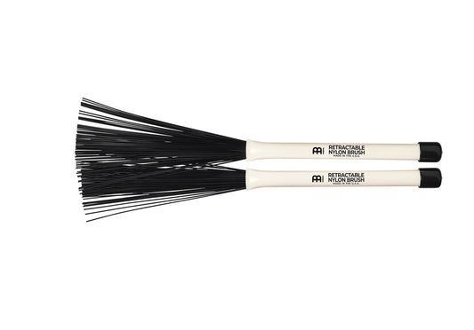 Balais nylon noir, rétractables, blanc