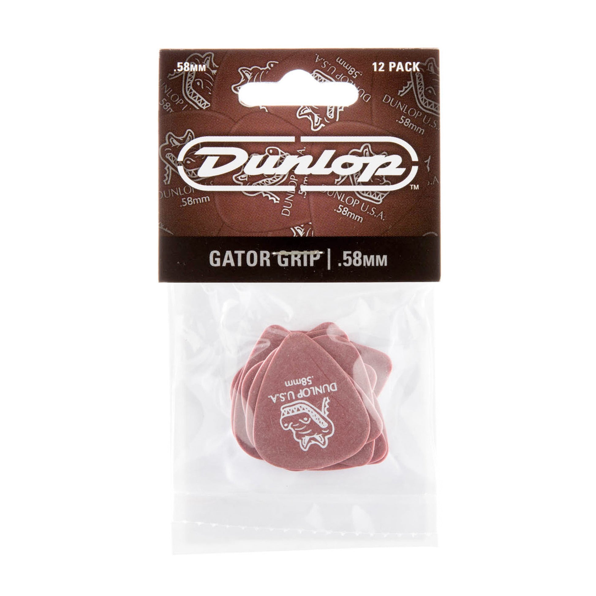 Sachet de 12 médiators Gator Grip 058 (rouge)