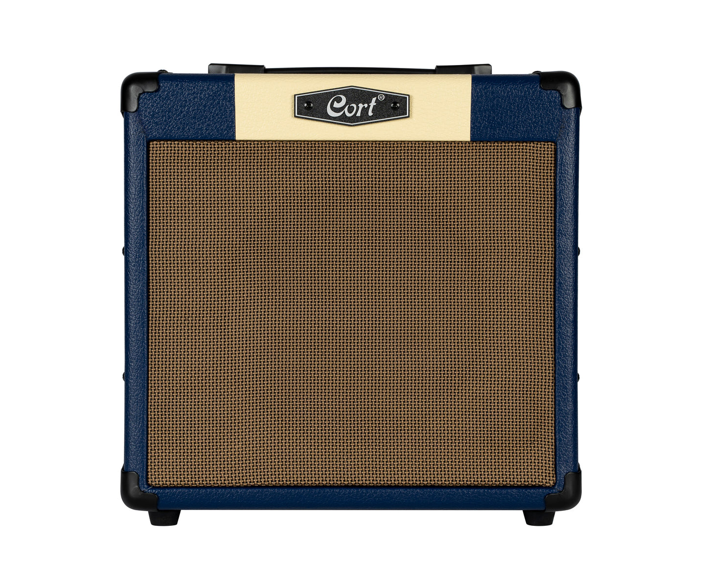 Ampli guitare 15W, 1 x 8", 2 canaux, égaliseur 3 bandes, réverb, entrée CD/MP3 mini-Jack, sortie casque mini-Jack, bleu