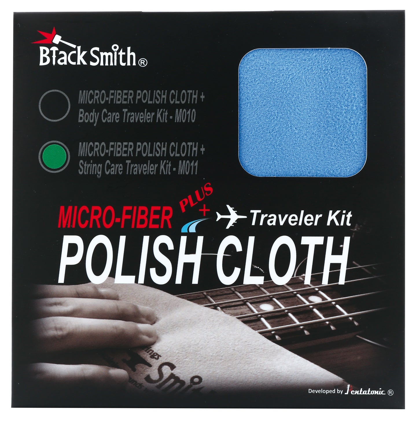 M011, chiffon microfibres et produits d'entretien de voyage pour cordes (nettoyant 5 ml et huile revitalisante 5 ml)