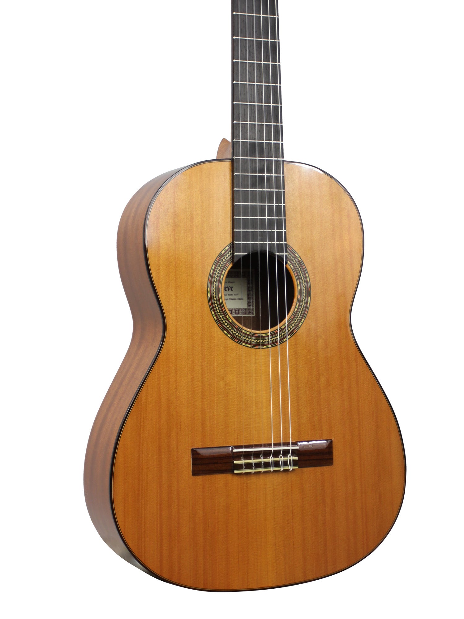 4ST, table cèdre massif, fond & éclisses acajou, manche acajou, touche palissandre, naturel brillant, modèle gaucher