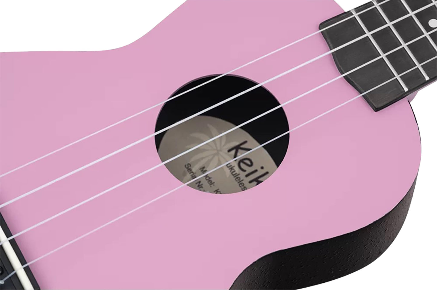 K2-FYD, pack ukulélé Soprano, table agathis, corps ABS galbé, manche okoumé, 12 frettes, accessoires, fairy dust satiné