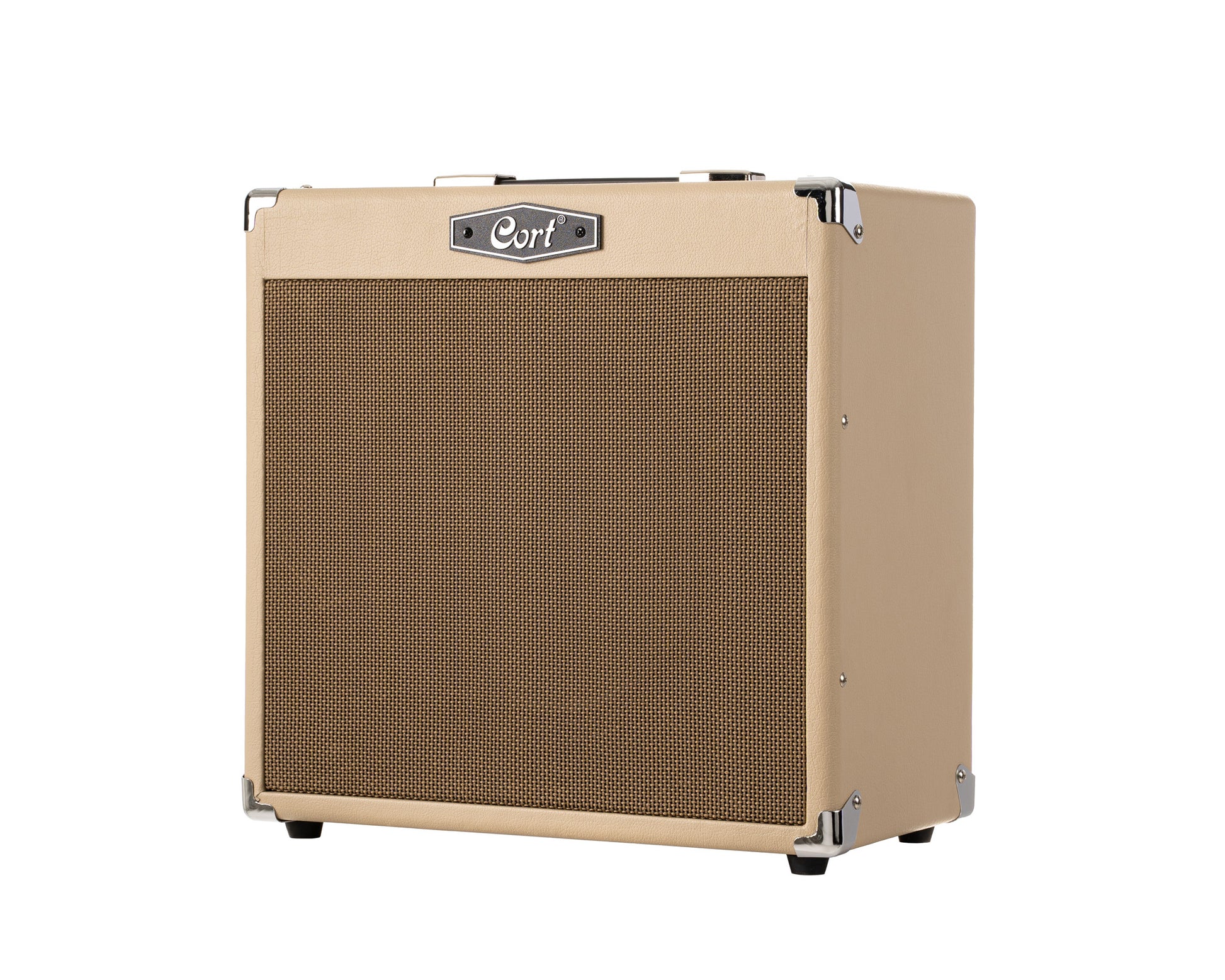 Ampli guitare 30W, 1x 10", 2 canaux, égaliseur 3 bandes, réverb, entrée Bluetooth, entrée CD/MP3 mini-Jack, white sand