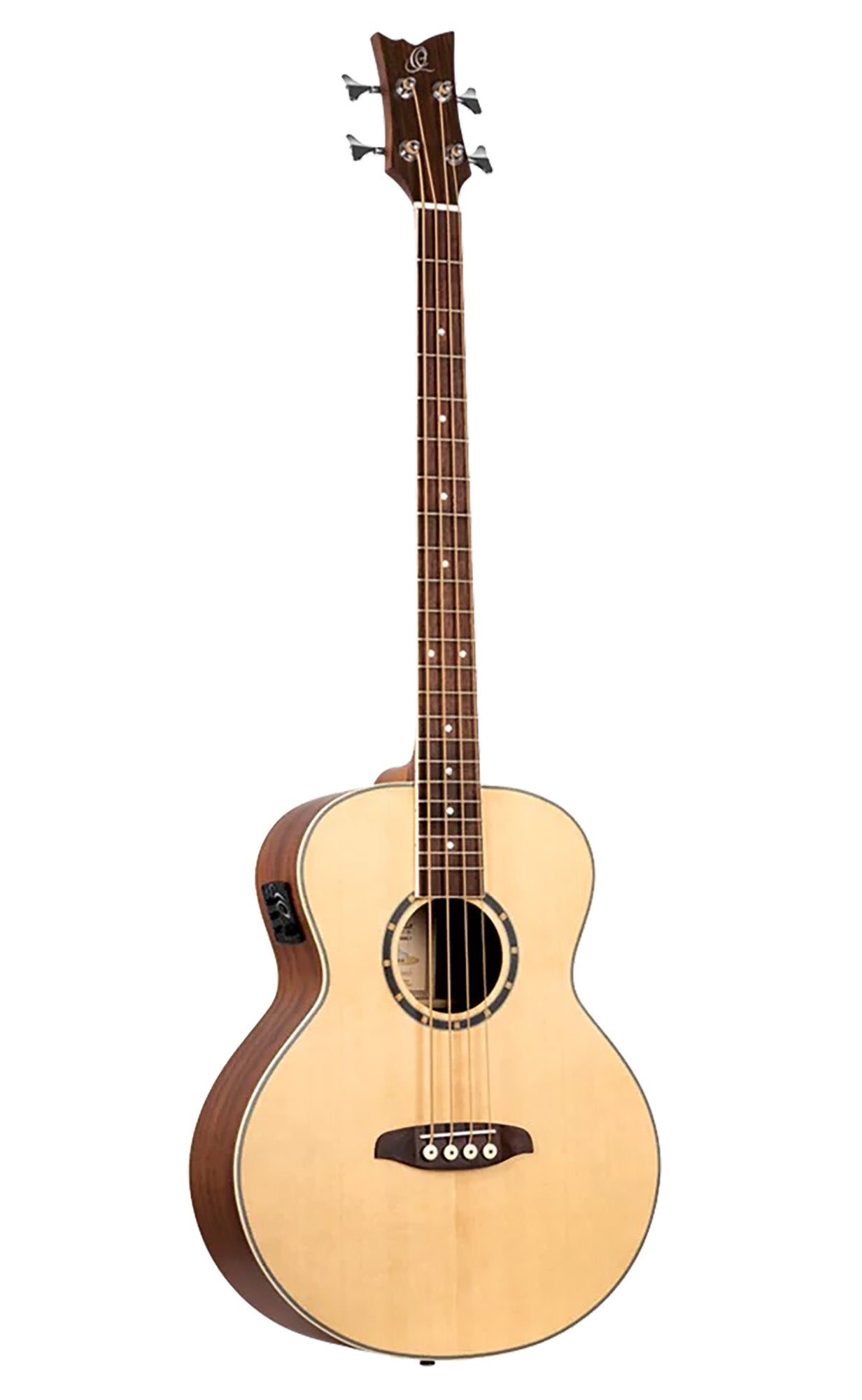 D7E-4, basse 4 cordes, EQ Ortega MagusPro/B, table épicéa, f/e acajou, manche acajou, naturel satiné