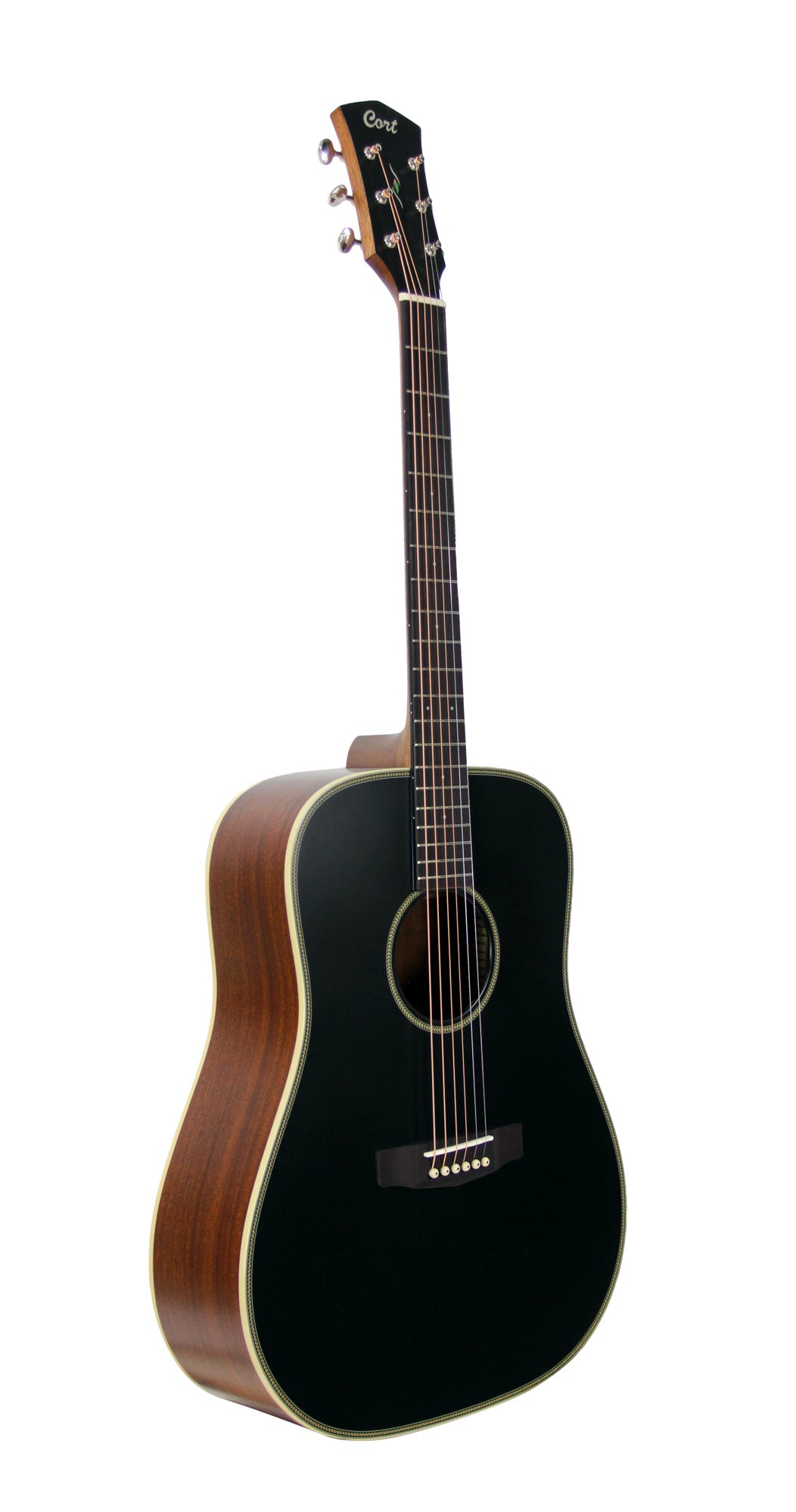 Essence D4, table épicéa Sitka massif torréfié, f/e acajou, touche & chevalet palissandre, semi brillant, table noire