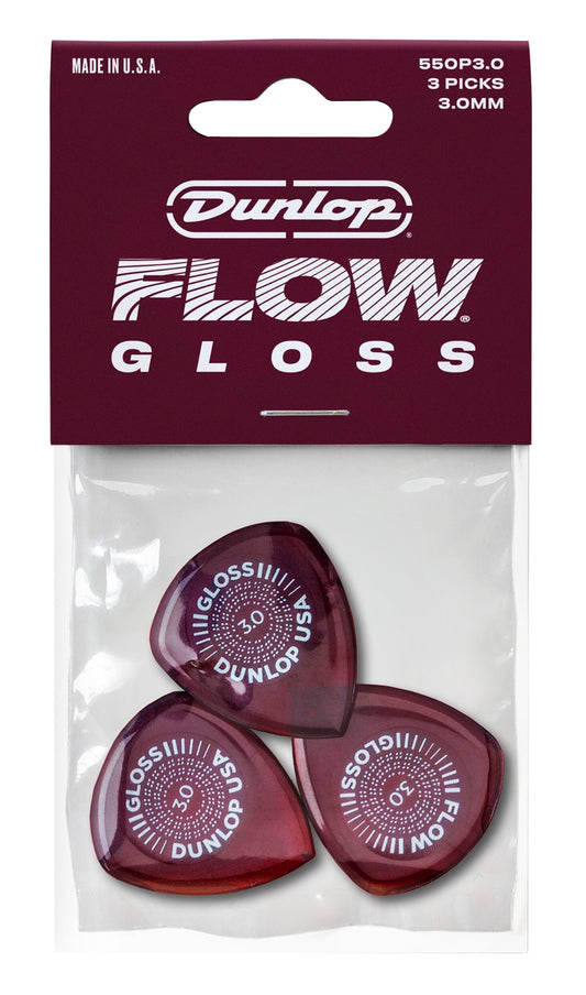 Sachet de 3 médiators FLOW GLOSS Ultex 3.0 mm