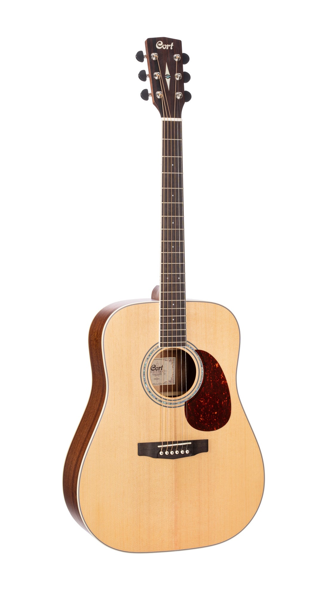 Earth 100, table épicéa massif, fond & éclisses acajou, manche acajou, touche ovangkol