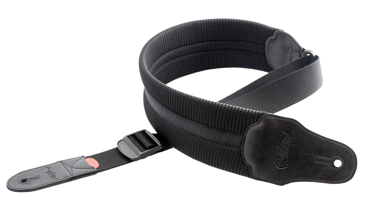 Courroie modèle BREATHE, matière imperméable avec membrane respirante interne, largeur 8 cm, longueur 103 à 130 cm, noir