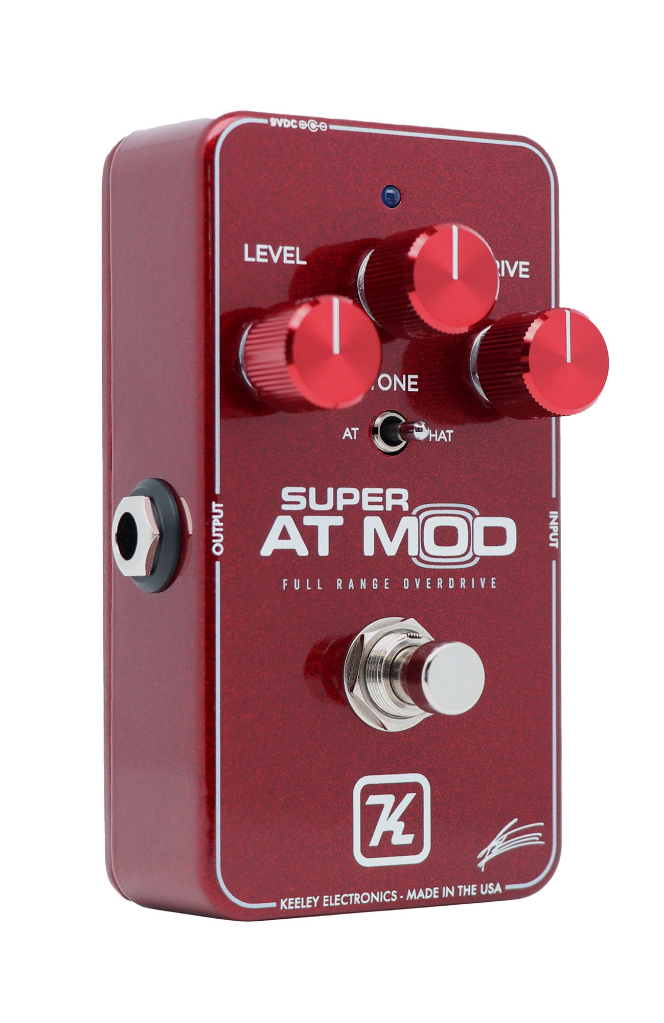 Pédale SUPER AT MOD, série limitée Andy Timmons Signature, overdrive basée sur une BD-2 PHAT Mod, rouge