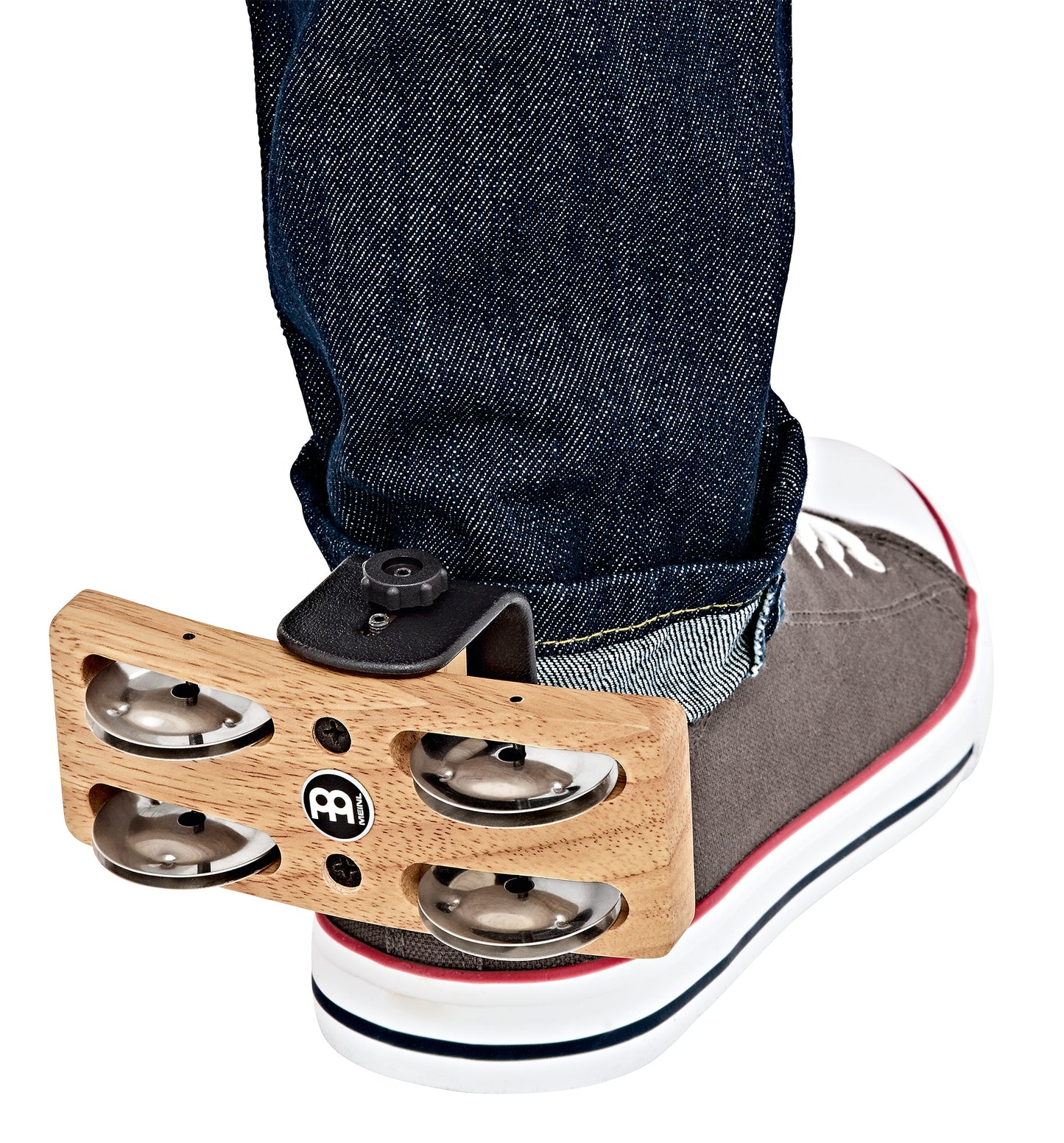 SHAKER CHEVILLE, SIAM OAK, CYMBALETTES ACIER, BRAS TYPE"CHAUSSE-PIED" À INSÉRER DANS LA CHAUSSURE, DERRIÈRE LE TALON, NOIR