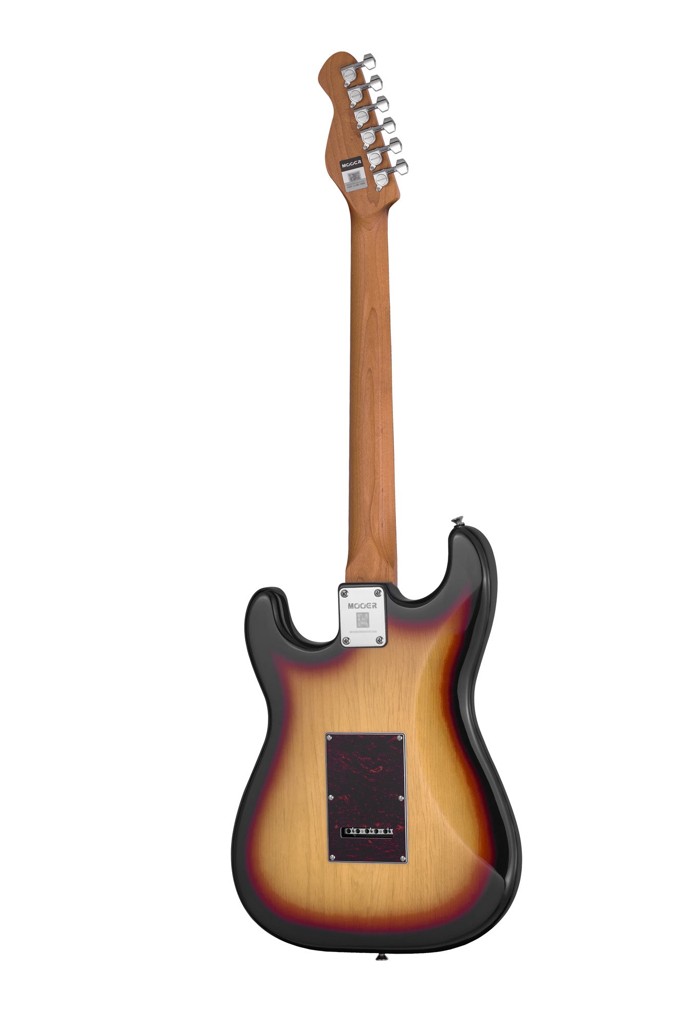 MOOER MSC10PRO, corps peuplier, manche érable torréfié satiné, touche ébène tech, sunburst, avec housse