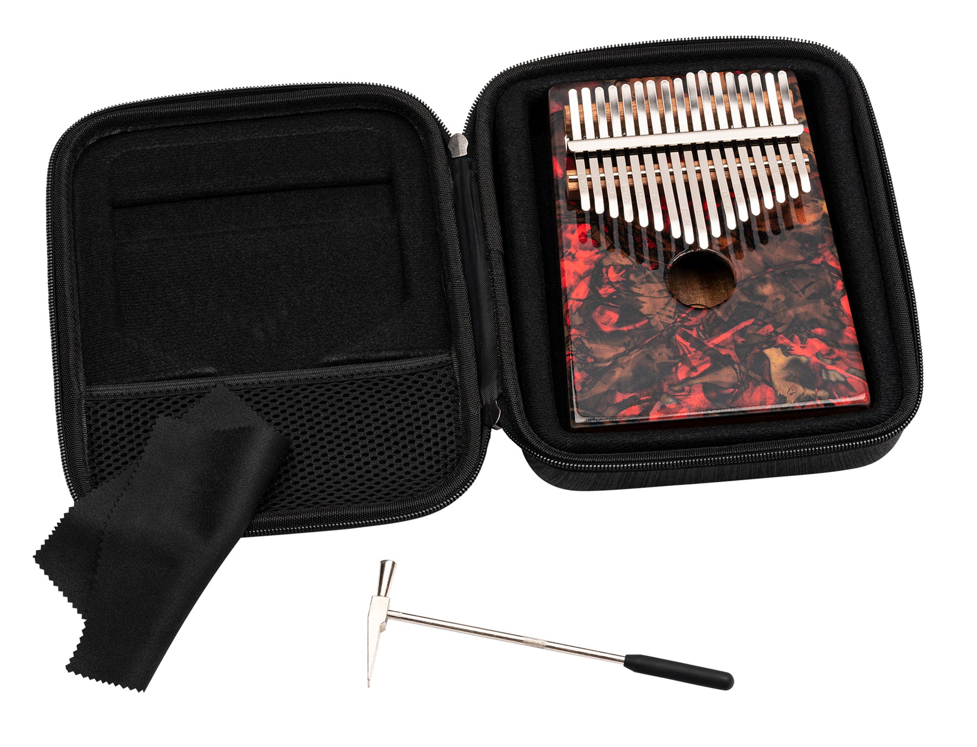 Kalimba Meinl avec rosace, 17 notes, design Lava - KA17LV