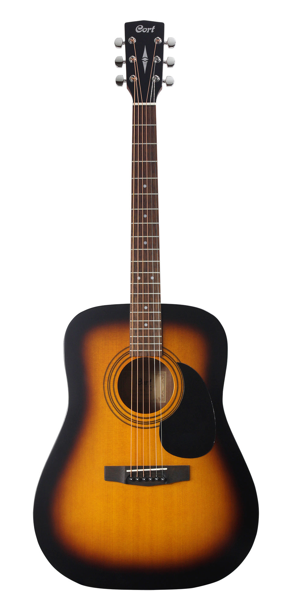 AD810, Dreadnought, table épicéa, fond & éclisses acajou, manche acajou, touche & chevalet merbau, sunburst