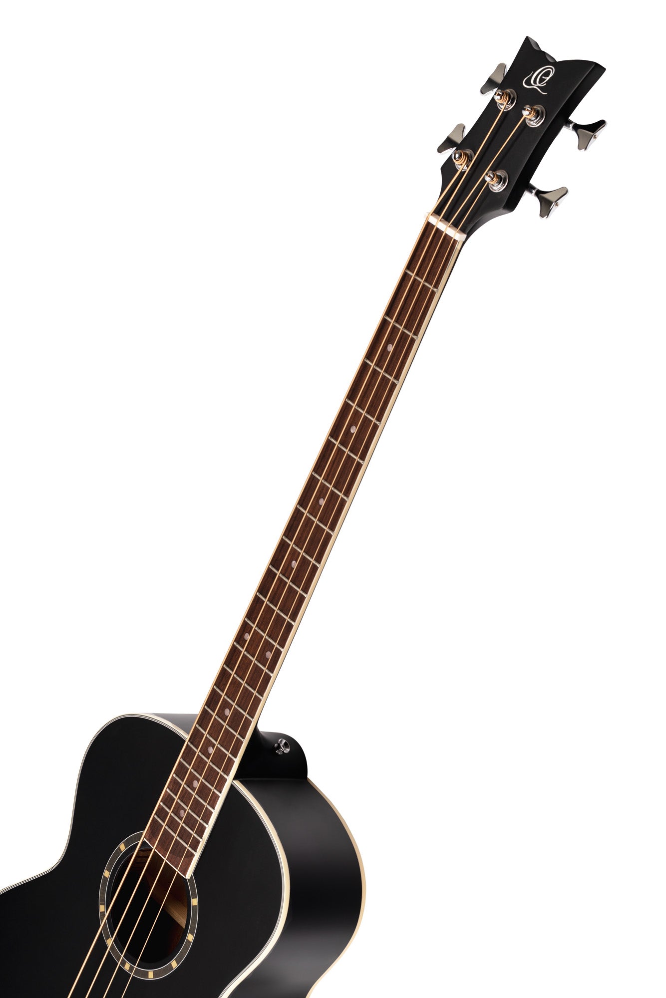 D7E-SBK-4, basse 4 cordes, EQ Ortega MagusPro/B, table épicéa, f/e acajou, manche acajou, noir satiné