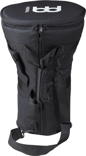 Housse Doumbek, modèle médium, nylon rembourré, poignée, courroie rembourrée, 2 fermetures éclaires, poche externe, noir