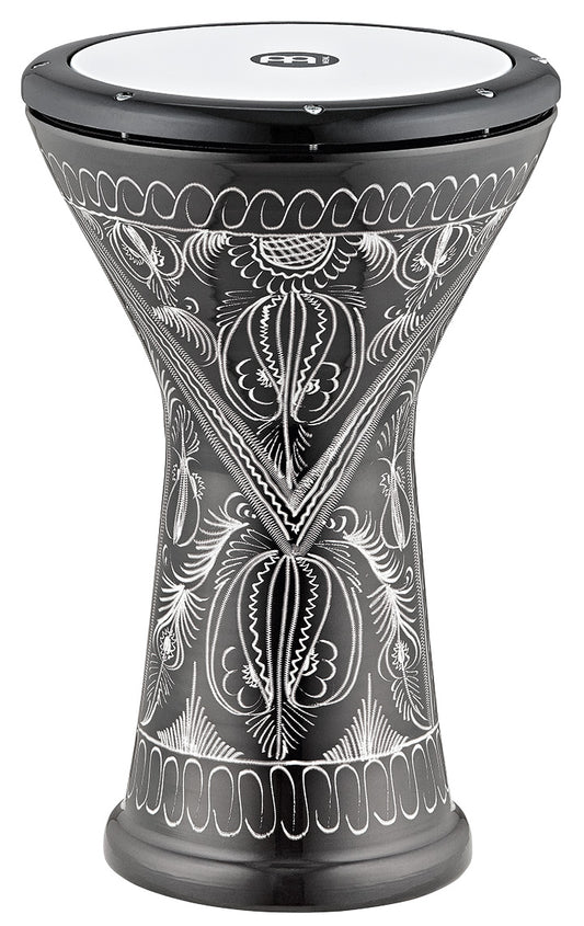 Doumbeck aluminium 25.4 x 46.4, gravé main, peau synthétique, avec peau de rechange + housse + clé, noir / gravures blanches