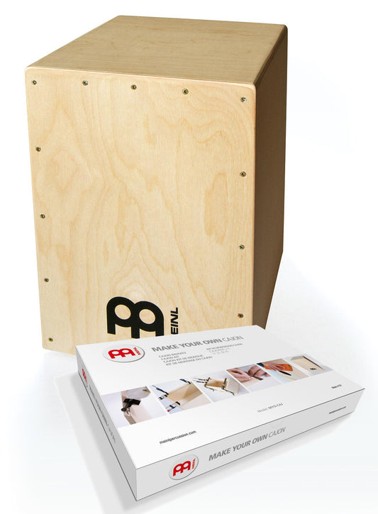 Cajon, kit complet de fabrication, façade en bouleau, corps en bouleau, dimension: 30 x 46  x30cm, naturel