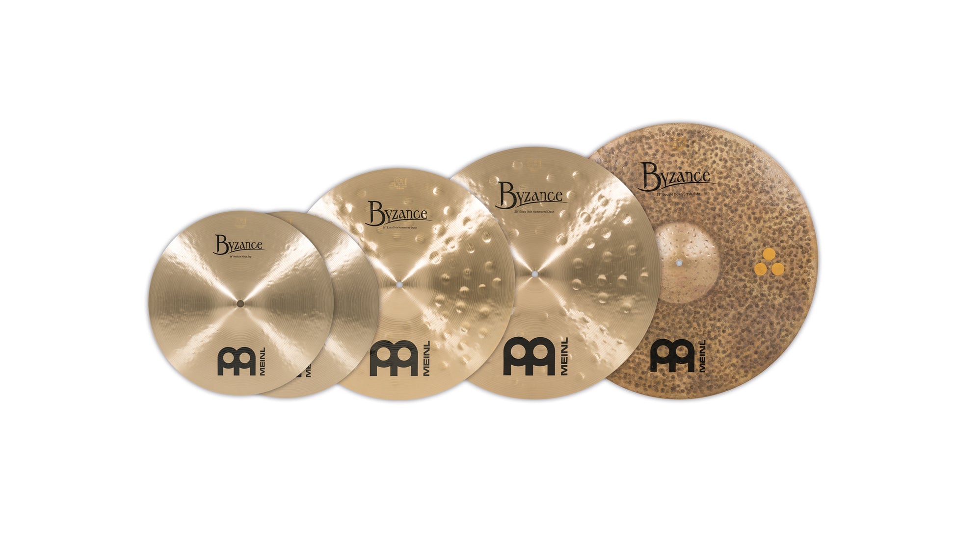 Pack de cymbale Matt Halpern Meinl Byzance Artist's Choice 14"18"20"21" alliage bronze B20 Traditional, Dark
