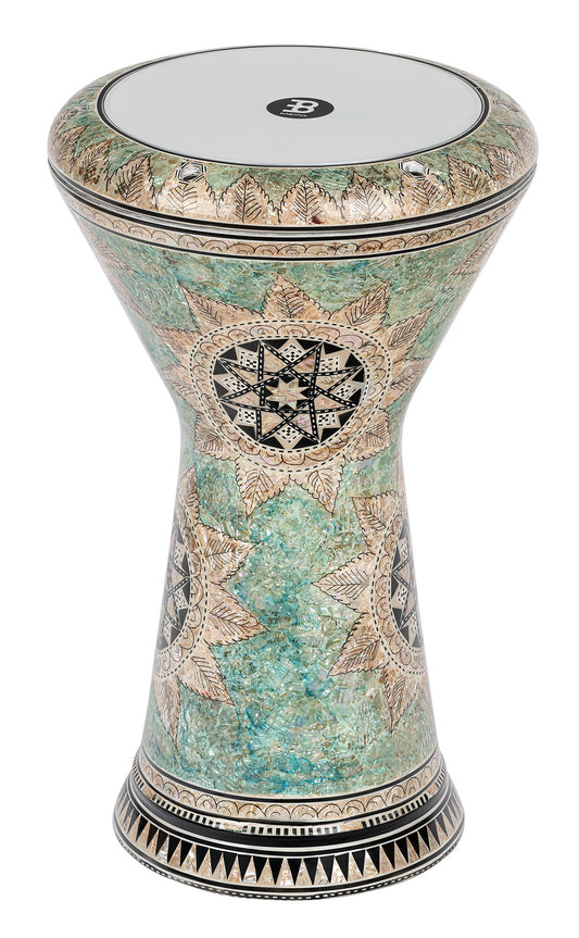 Doumbeck Egyptien Mosaik Queen Meinl Artisan 9" mosaïques incrustées white pearl