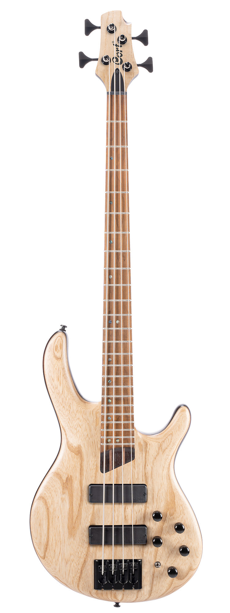 B4 Element, corps acajou, table frêne, touche érable torréfié, micros & préampli Bartolini MK-1, naturel pores ouverts