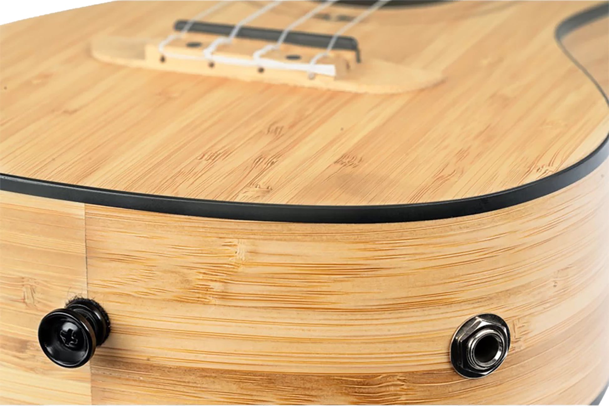 RUNAB-CC, modèle Concert, pan coupé, EQ MagusUke, table bambou massif, f/e bambou massif, manche bambou, housse, naturel satiné