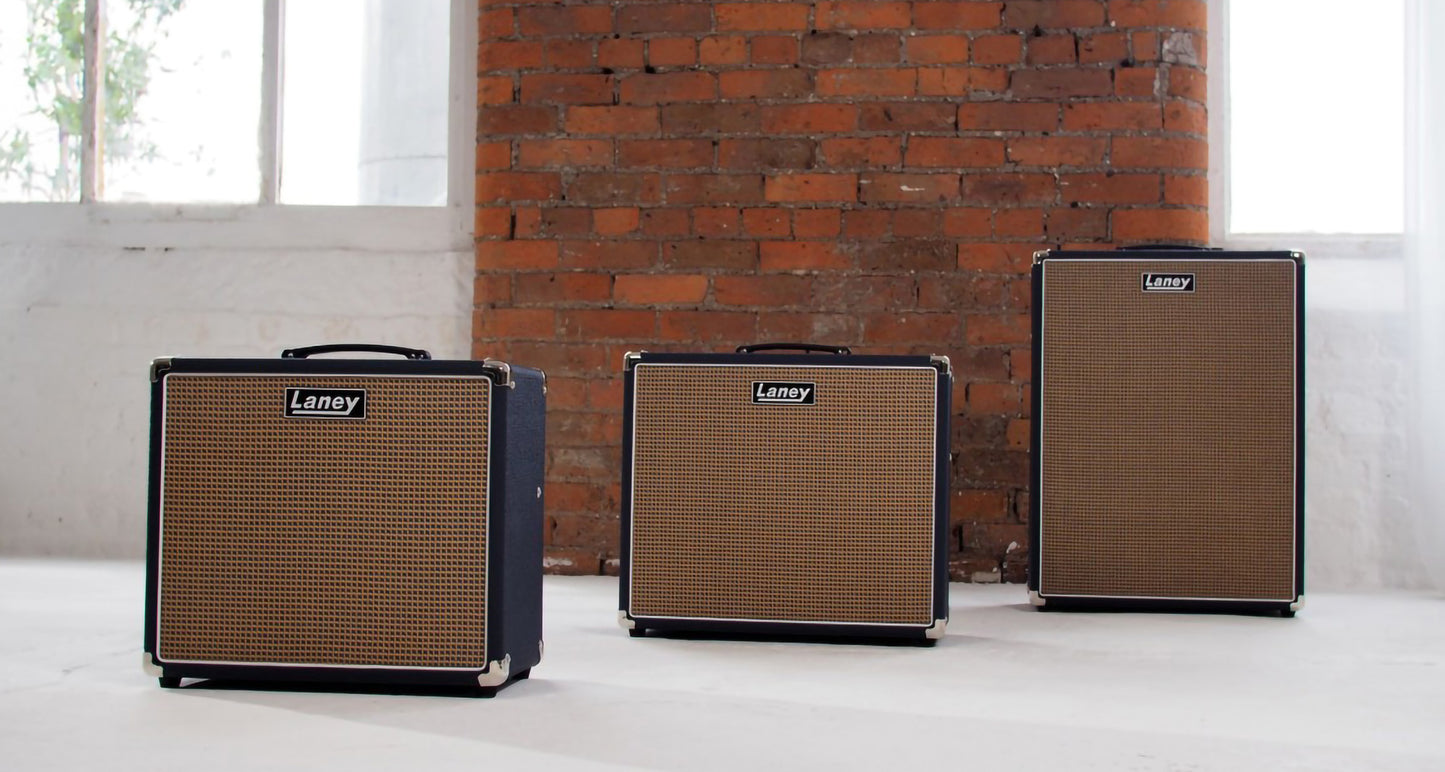 Ampli guitare électrique 60W, 1x HP 12" HH, 2 canaux, EQ 3 bandes, réverb, tremolo, chorus, boucle d'effet, 11.8 kg, bleu