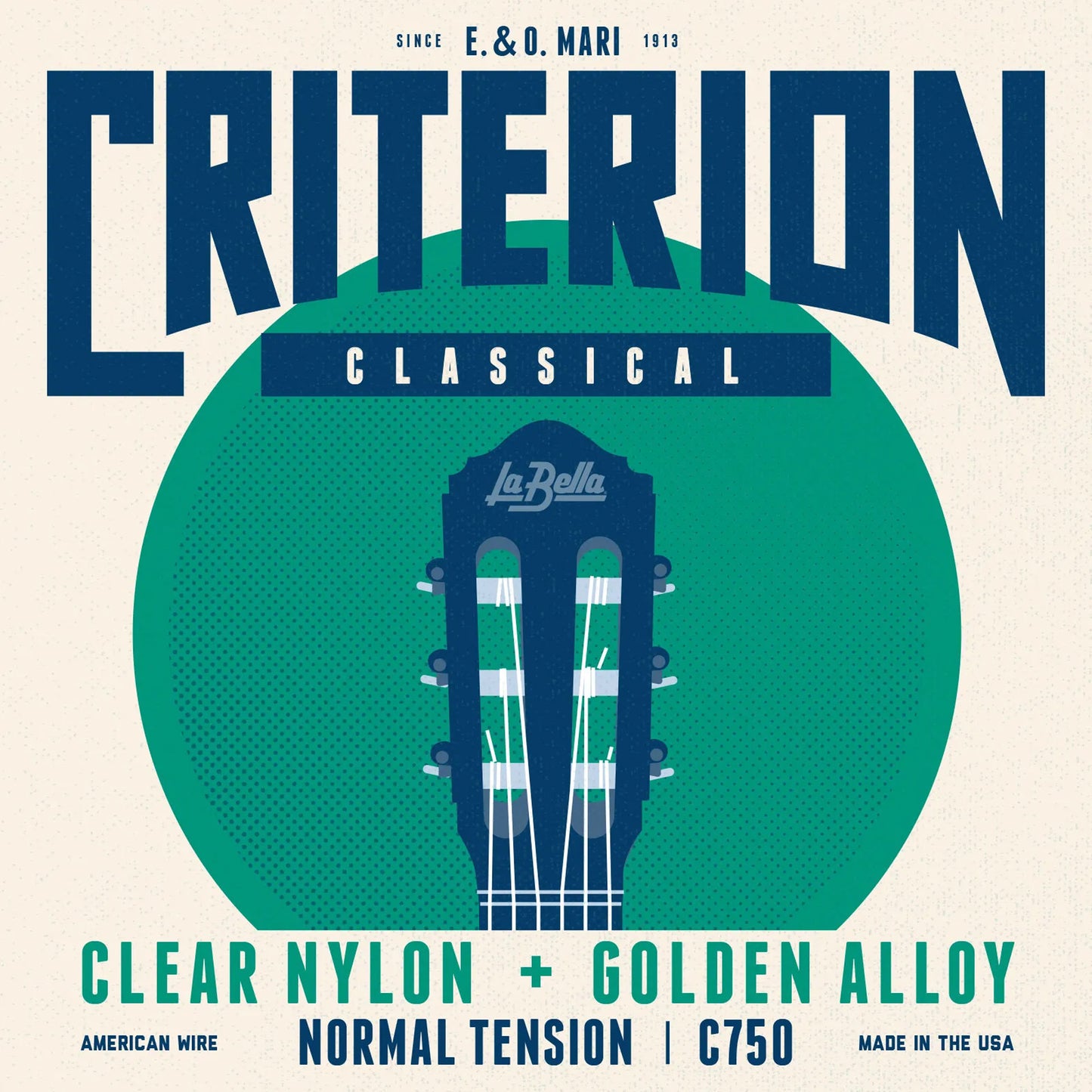 Jeu pour guitare classique CRITERION, aigus nylon clair, basses filées alliage doré