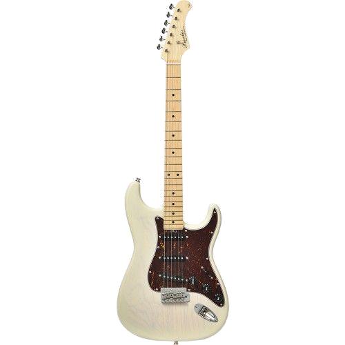 Bacchus BST700B electric guitar, white oil finish.