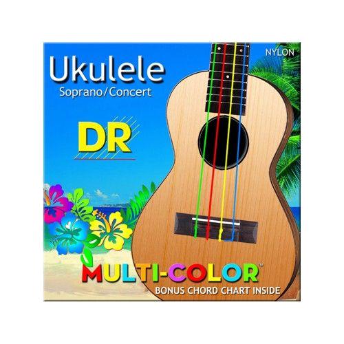DR Nylon Multi-Color, Soprano/Concert Ukulele Strings