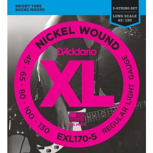 D'Addario EXL170-5 Light 45-130