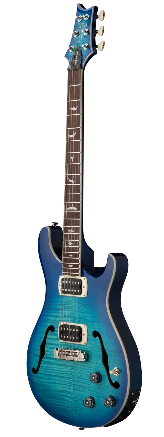 PRS SE FLAT BACK HB I PIEZO LAKE BLUE