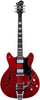 Hagstrom Tremar Viking Deluxe Flamed Wild Cherry Transparent
