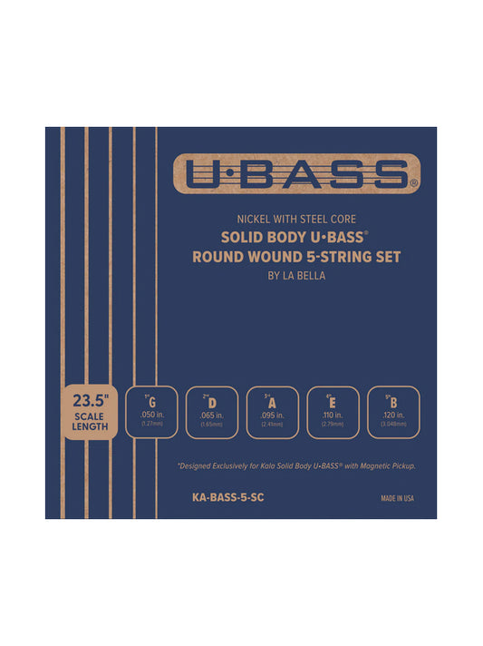 Cordes filées en argent pour U-Bass Solid Body, 5 cordes