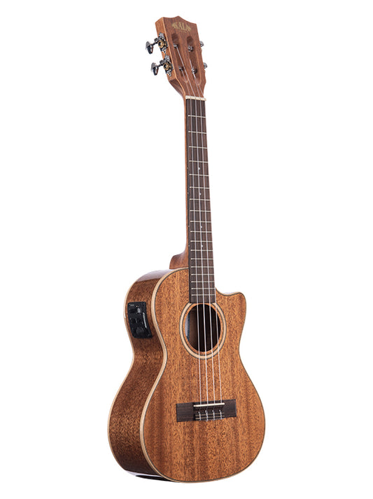 Gloss Solid Mahogany, Tenor Cutaway électro-acoustique, livré avec étui