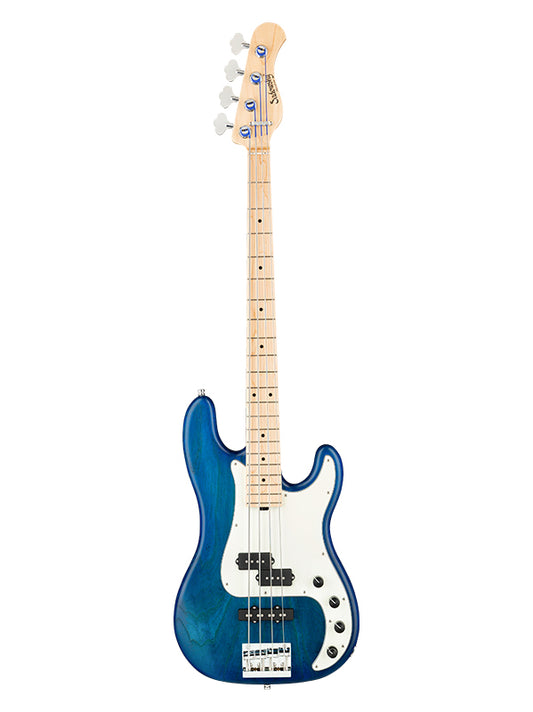 Sadowsky MetroLine, Hybrid PJ Vintage, 4 cordes, 21 frettes, ash - Bora Blue Burst Satin