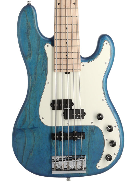 Sadowsky MetroLine, Hybrid PJ Vintage, 5 cordes, 21 frettes, ash - Ocean Blue Trans. Satin