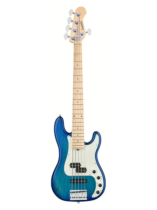 Sadowsky MetroLine, Hybrid PJ Vintage, 5 cordes, 21 frettes, ash - Bora Blue Burst Satin