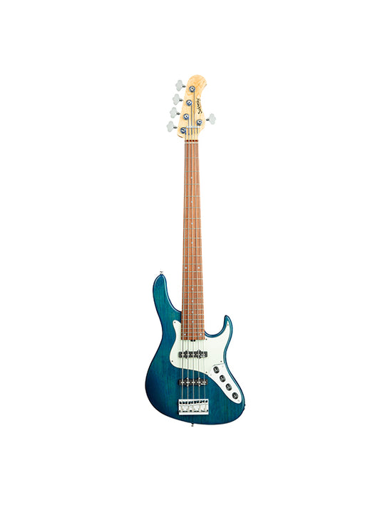 Sadowsky MetroLine, Vintage J Bass, 5 cordes, 24 frettes, alder - Ocean Blue Trans. Satin