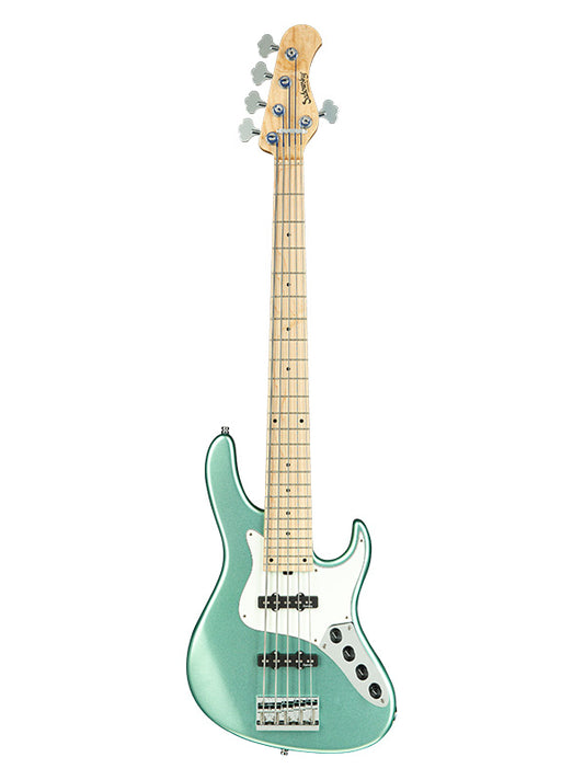 Sadowsky MetroLine, Vintage J Bass, 5 cordes, 24 frettes, ash - Sage Grn Metallic Satin