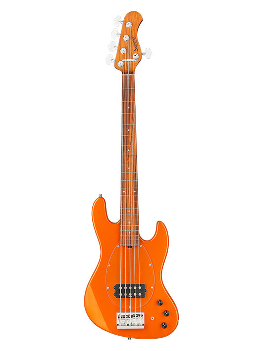 Metroexpress, M Vintage Bass, 5 cordes, 21 frettes - Candy Apple Orange,Morado